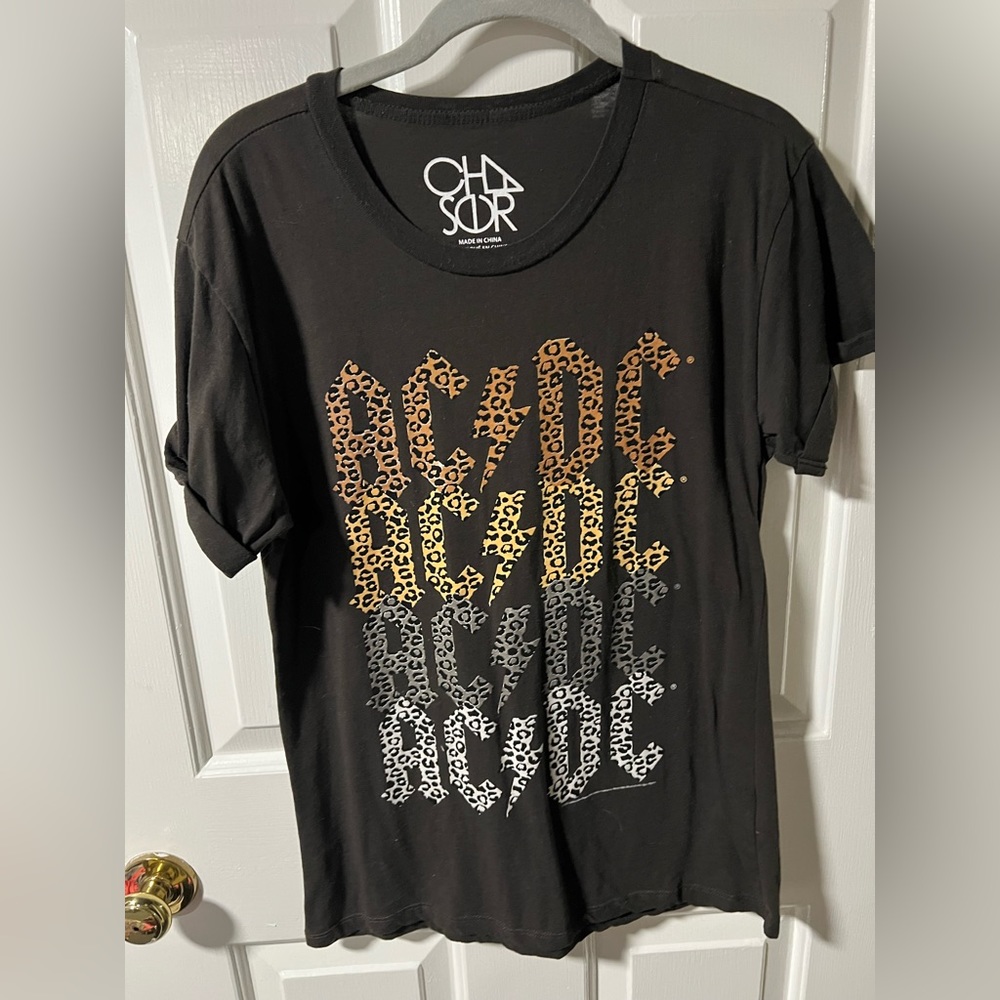 Chaser AC/DC cheetah print t shirt